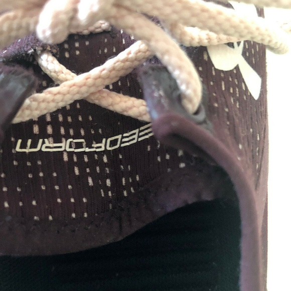UNDER ARMOUR Performance Running Sneakers Burgundy Size 8 GUC $65 - Picture 7 of 10